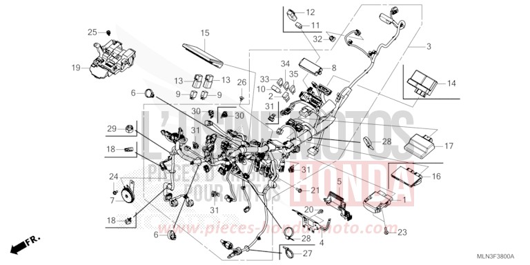 KABELBAUM von Africa Twin DCT MAT BALLISTIC BLACK METALLIC (NHA86) von 2024